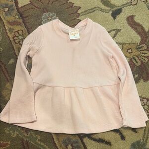 Jumping Beans Pink Peplum Long Sleeve Tee